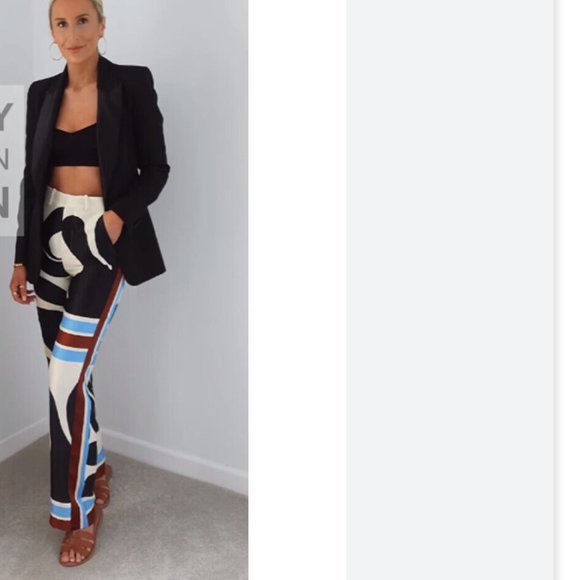 ZARA PRINTED SATIN EFFECT PALAZZO TROUSER PANTS $119 - Picture 3 of 10